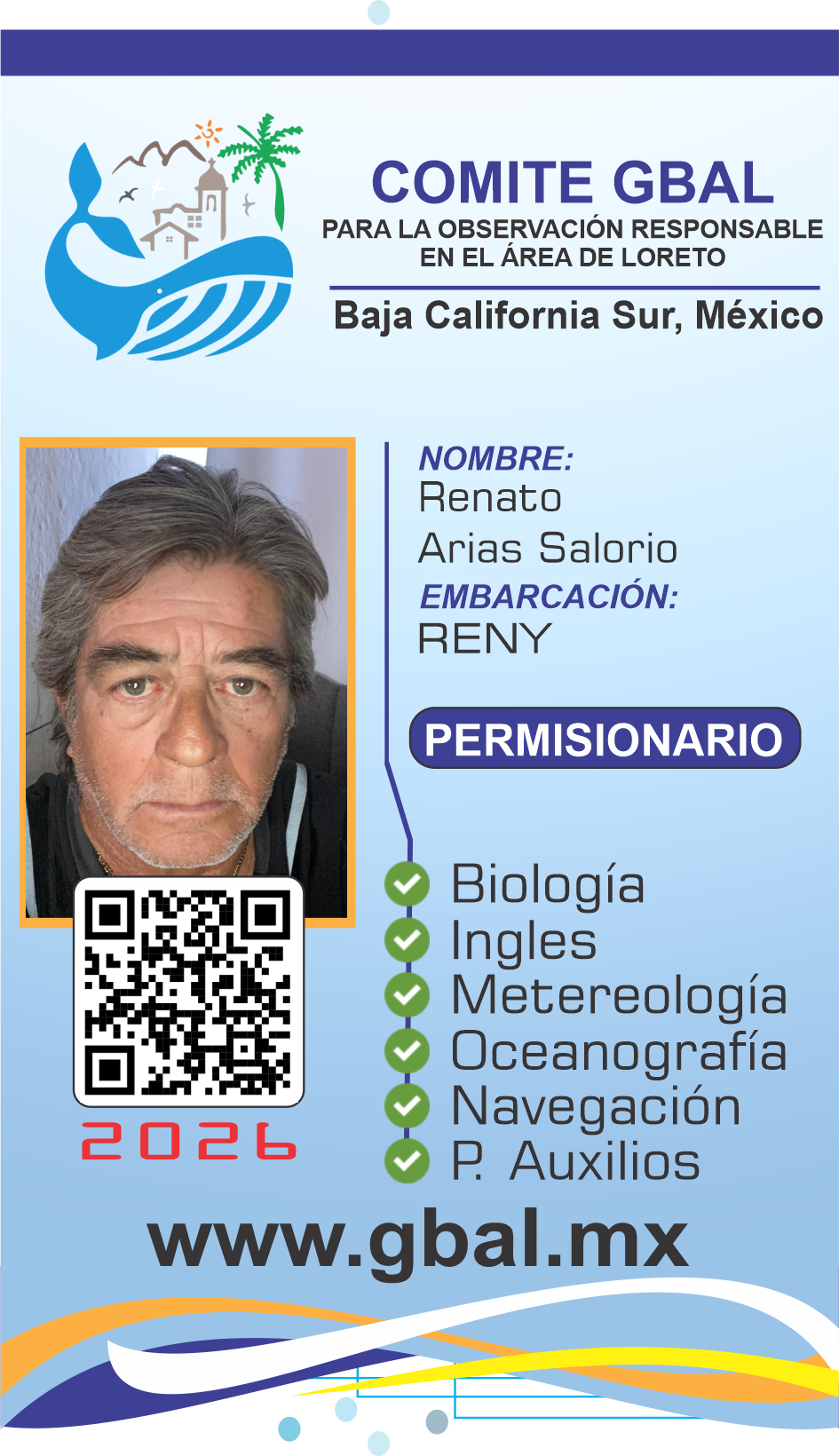 Ejemplo de gafete GBAL